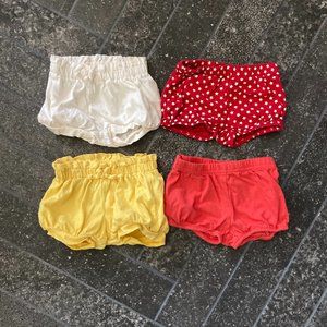 4 pairs baby shorts 0-3 month